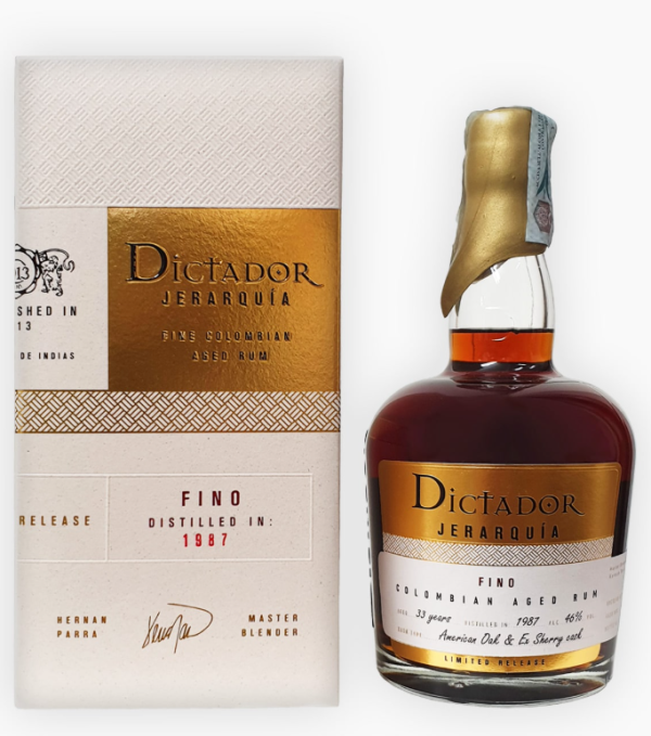 DICTADOR JERARQUÍA 33 YEARS OLD FINO COLOMBIA AGED RUM V87