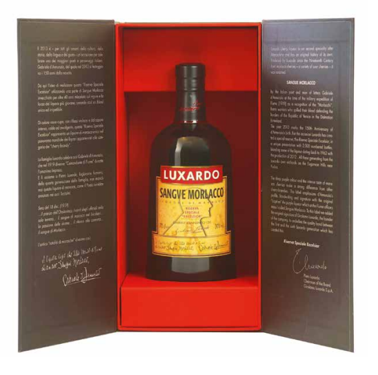 SANGUE MORLACCO LIQUORE DI MARASCA RISERVA SPECIALE EXCELSIOR LUXARDO LT 0.7
