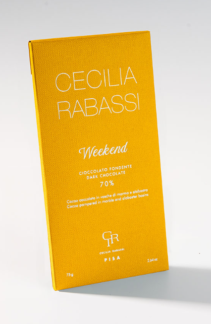 WEEKEND CIOCCOLATO FONDENTE 70% DI CACAO CECILIA RABASSI GR 75