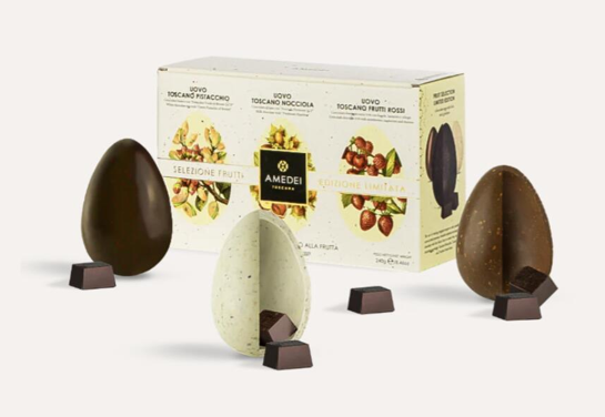 UOVA FRUTTI ROSSI – NOCCIOLA – PISTACCHIO AMEDEI GR 240